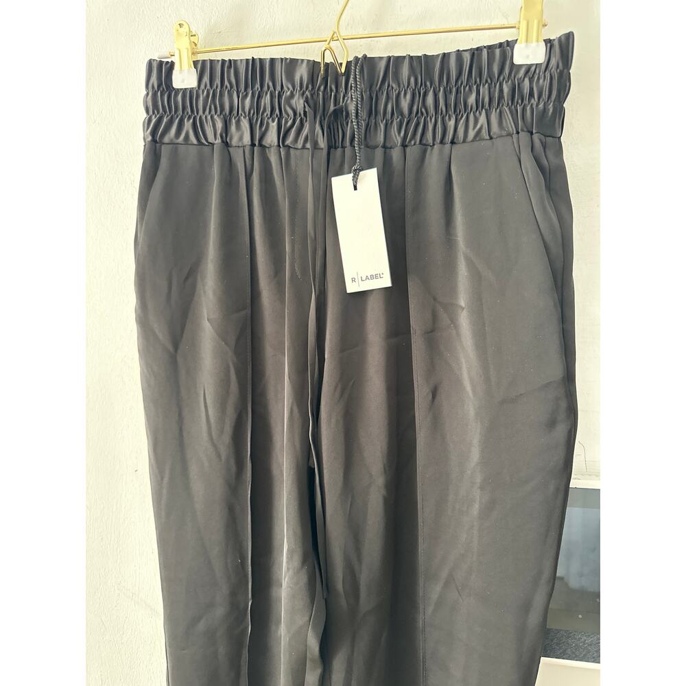 The Reset R Label M Black Dress Pants Trouser Pull On Elastic Waist ankle size S